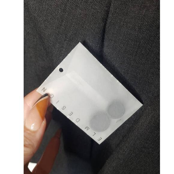 Elm Design Wool Blend Blazer Jacket 3 Large Lagenlook Stretch Corporate Goth - Picture 5 of 13